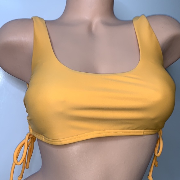 NWT DIXPERFECT Mustard Yellow Two Piece Swimsuit Tie Bikini - Picture 2 of 13
